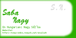 saba nagy business card